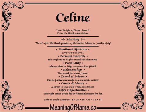 celine betekenis|celine meaning in bible.